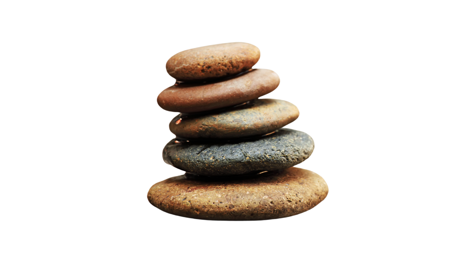Stones used in a hot stone massage at Island Massage Therapy